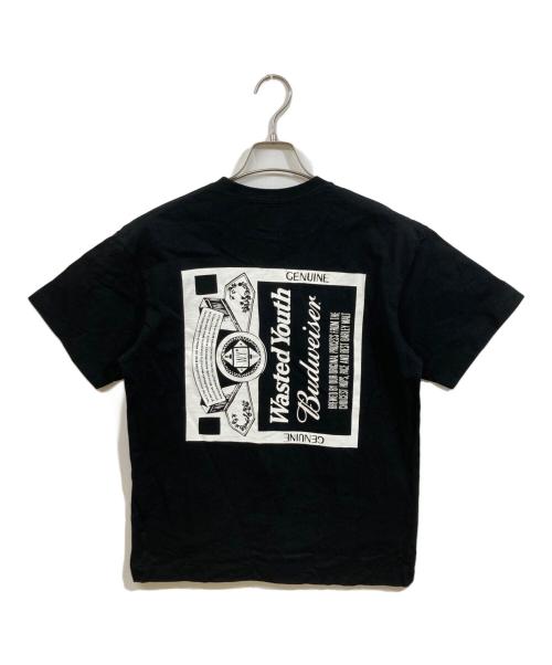 WASTED YOUTH（ウェイステッドユース）Wasted Youth (ウェイステッドユース) BUDWEISER (バドワイザー) WYxBW T-SHIRT ブラック サイズ:	SIZE Sの古着・服飾アイテム