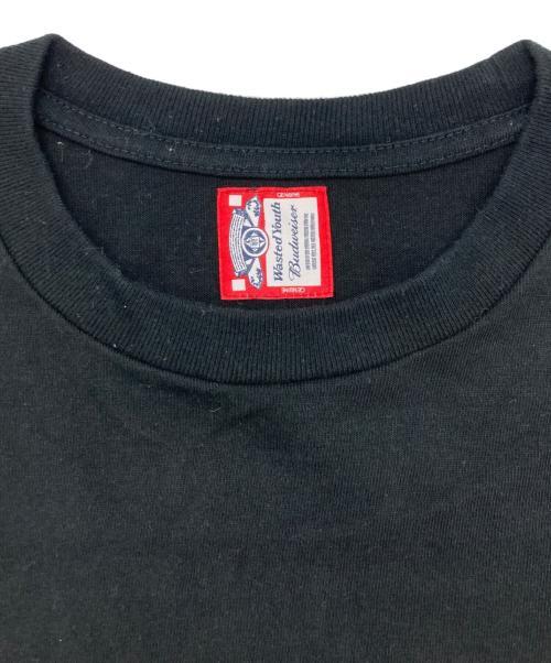 WASTED YOUTH（ウェイステッドユース）Wasted Youth (ウェイステッドユース) BUDWEISER (バドワイザー) WYxBW T-SHIRT ブラック サイズ:	SIZE Sの古着・服飾アイテム