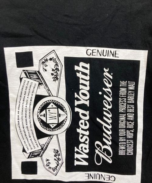 WASTED YOUTH（ウェイステッドユース）Wasted Youth (ウェイステッドユース) BUDWEISER (バドワイザー) WYxBW T-SHIRT ブラック サイズ:	SIZE Sの古着・服飾アイテム