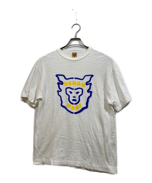 HUMAN MADE（ヒューマンメイド）HUMAN MADE (ヒューマンメイド) Face Logo T ホワイト サイズ:Mの古着・服飾アイテム