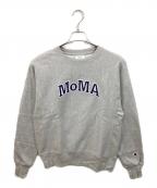 Champion REVERSE WEAVE×MoMAチャンピオン リバース ウィーブ×モマ）の古着「ロゴスウェット」｜グレー