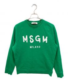 MSGM（エムエスジーエム）の古着「ロゴスウェット」｜グリーン