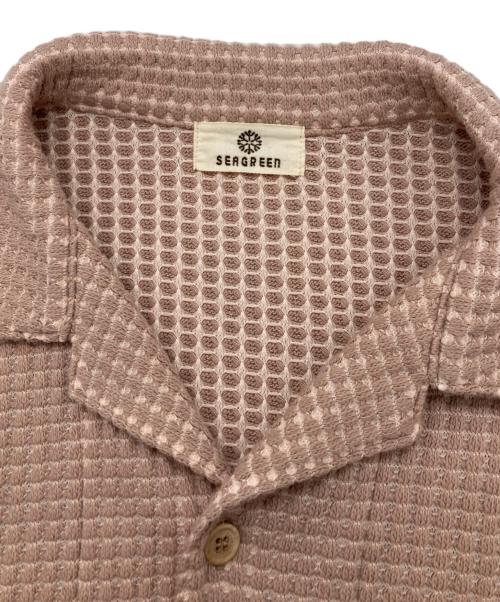 Seagreen（シーグリーン）Seagreen (シーグリーン) BIG WAFFLE SHIRTS ライトピンク サイズ:SIZE 02の古着・服飾アイテム