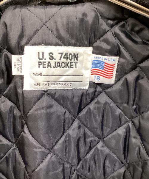 Schott（ショット）Schott (ショット) U.S.740N Pコート ブラック サイズ:SIZE 18の古着・服飾アイテム