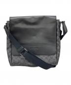 COACHコーチ）の古着「シグネチャーショルダーバッグ」｜ブラック