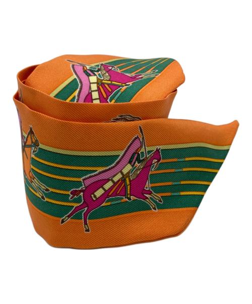 HERMES（エルメス）HERMES (エルメス) ツイリースカーフ オレンジの古着・服飾アイテム