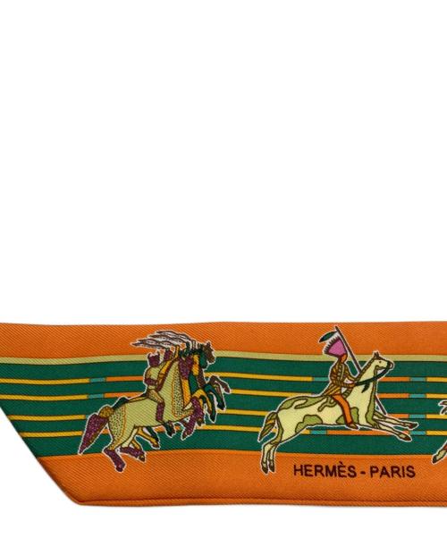 HERMES（エルメス）HERMES (エルメス) ツイリースカーフ オレンジの古着・服飾アイテム
