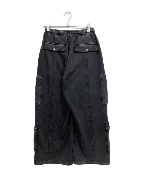HARE（ハレ）HARE (ハレ) ピグメントスウェットカーゴパンツ ブラック サイズ:SIZE Sの古着・服飾アイテム