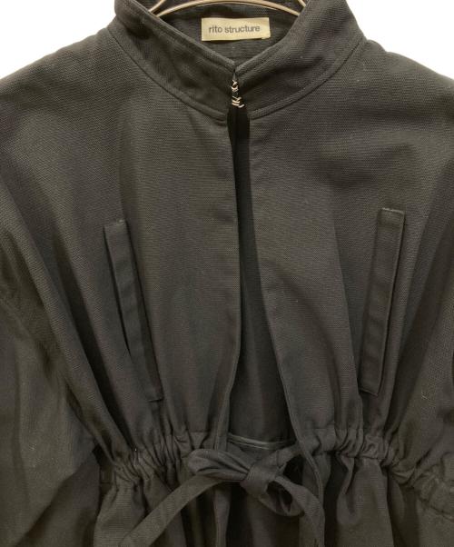rito structure（リト ストラクチャー）rito structure (リト ストラクチャー) ウエストマークブルゾン ブラック サイズ:SIZE 2の古着・服飾アイテム