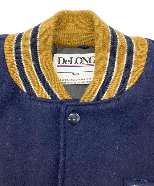 DeLong（デロング）DeLong (デロング) 古着スタジャン ネイビー サイズ:Mの古着・服飾アイテム