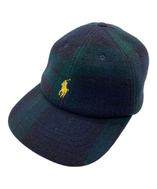 POLO RALPH LAUREN（ポロ・ラルフローレン）POLO RALPH LAUREN (ポロ・ラルフローレン) ウールチェックキャップの古着・服飾アイテム
