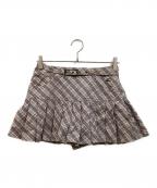 BURBERRY BLUE LABELバーバリーロンドンブルーレーベル）の古着「ノヴァチェックプリーツキュロット」｜ベージュ