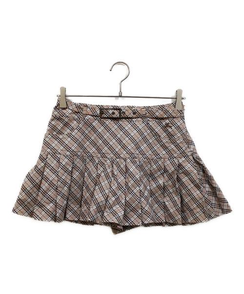 BURBERRY BLUE LABEL（バーバリー ブルー レーベル）BURBERRY BLUE LABEL (バーバリーロンドンブルーレーベル) ノヴァチェックプリーツキュロット ベージュ サイズ:38の古着・服飾アイテム