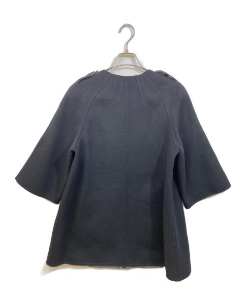 BURBERRY LONDON（バーバリーロンドン）BURBERRY LONDON (バーバリーロンドン) ダブルフェイス リバーコート ブラック サイズ:38の古着・服飾アイテム