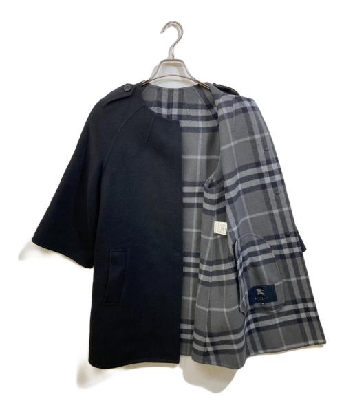 BURBERRY LONDON（バーバリーロンドン）BURBERRY LONDON (バーバリーロンドン) ダブルフェイス リバーコート ブラック サイズ:38の古着・服飾アイテム