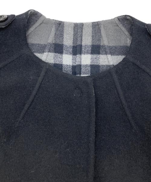 BURBERRY LONDON（バーバリーロンドン）BURBERRY LONDON (バーバリーロンドン) ダブルフェイス リバーコート ブラック サイズ:38の古着・服飾アイテム