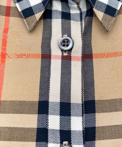 Burberry's（バーバリー）Burberry's (バーバリーズ) シャドーホースノヴァチェックシャツ ブラウン サイズ:9Rの古着・服飾アイテム