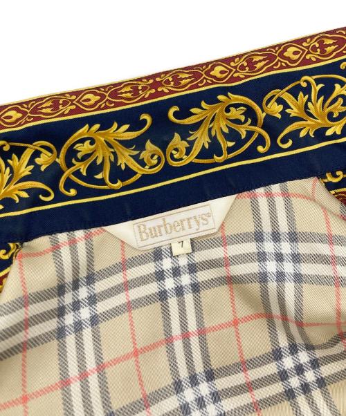 Burberry's（バーバリー）Burberry's (バーバリーズ) 古着ノヴァチェックスカーフポリシャツ ネイビー サイズ:7の古着・服飾アイテム