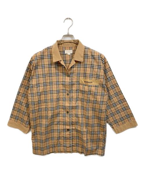 Burberry's（バーバリー）Burberry's (バーバリーズ) ノヴァチェックパジャマシャツ ブラウン サイズ:Mの古着・服飾アイテム