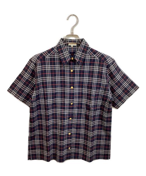 Burberry's（バーバリーズ）Burberry's (バーバリーズ) 古着チェックシャツ ネイビー サイズ:	SIZE 9の古着・服飾アイテム