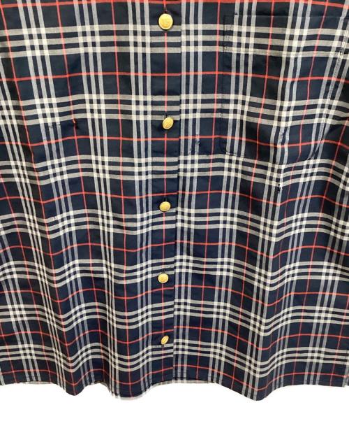 Burberry's（バーバリーズ）Burberry's (バーバリーズ) 古着チェックシャツ ネイビー サイズ:	SIZE 9の古着・服飾アイテム