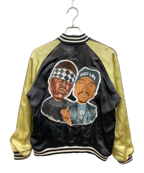 FOR THE HOMIES（フォー ザ ホーミーズ）FOR THE HOMIES (フォー ザ ホーミーズ) Reserved Note (リザーブド ノート) スーベニアジャケット ブラック サイズ:Ｌの古着・服飾アイテム