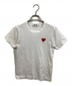 PLAY COMME des GARCONSプレイコムデギャルソン）の古着「ハートロゴTシャツ」｜ホワイト