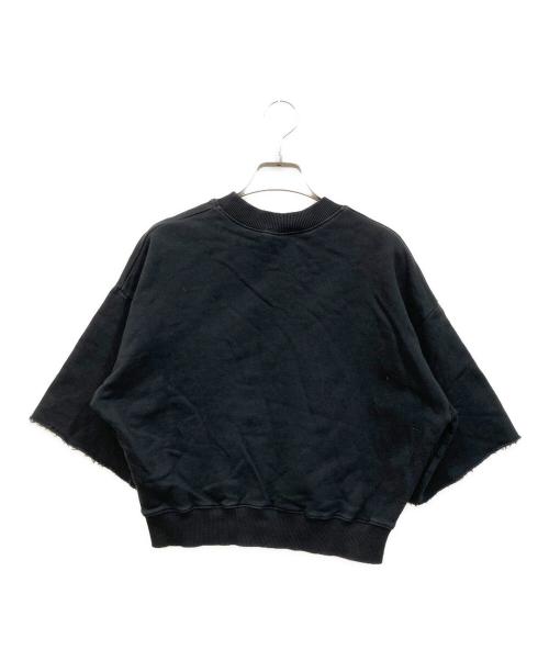 Saint Laurent Paris（サンローランパリ）Saint Laurent Paris (サンローランパリ) ロゴプリントクロップドスウェット ブラック サイズ:Sの古着・服飾アイテム