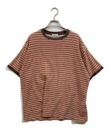ORCIVAL（オーシバル）の古着「パイルボーダーカットソー」｜ブラウン