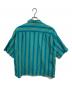 BEAMS (ビームス) ドビーストライプ オープンカラーシャツ グリーン サイズ:	SIZE S：5000円