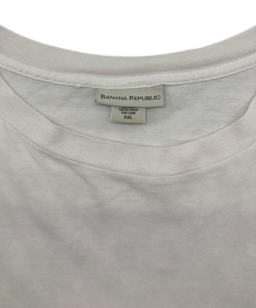 BANANA REPUBLIC（バナナリパブリック）BANANA REPUBLIC (バナナリパブリック) 90‘SプリントTシャツ ホワイト サイズ:XXLの古着・服飾アイテム