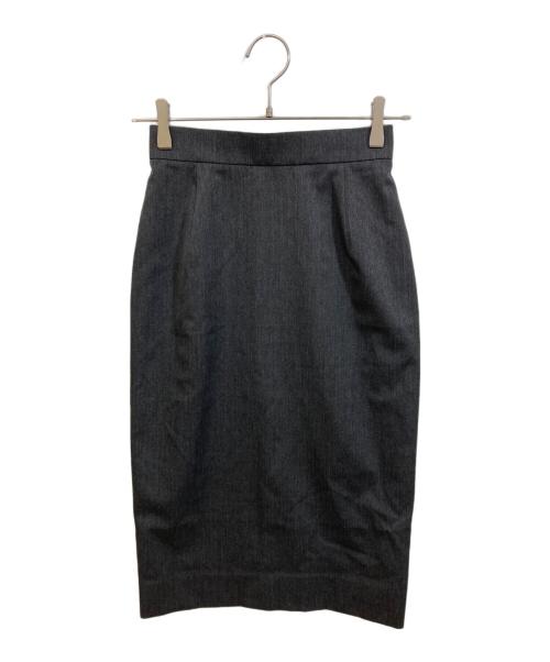 Vivienne Westwood RED LABEL（ヴィヴィアンウエストウッドレッドレーベル）Vivienne Westwood RED LABEL (ヴィヴィアンウエストウッドレッドレーベル) オーブボタンタイトスカート グレー サイズ:2の古着・服飾アイテム