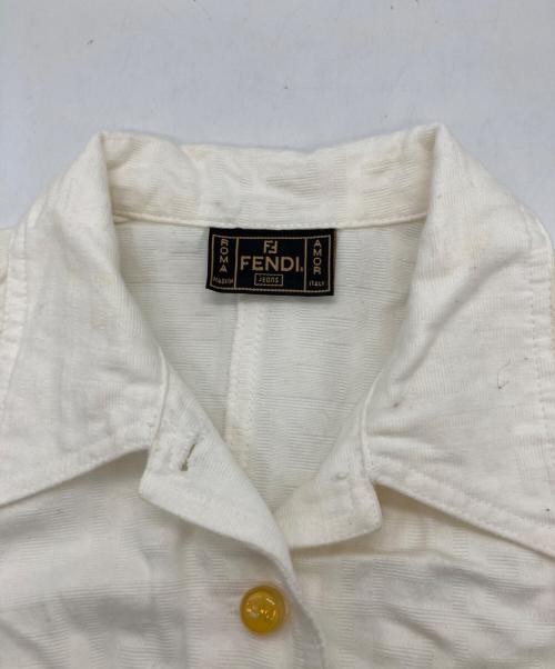 FENDI JEANS（フェンディ ジーンズ）FENDI jeans (フェンディ ジーンズ) ノースリーブワンピース ホワイト サイズ:	SIZE 40の古着・服飾アイテム