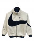 NIKEナイキ）の古着「BIG SWOOSH REVERSIBLE BOA JACKET」｜ネイビー×ホワイト