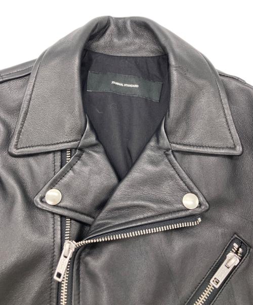 JOURNAL STANDARD（ジャーナルスタンダード）JOURNAL STANDARD (ジャーナルスタンダード) シープスキンレザーライダースジャケット ブラック サイズ:Sの古着・服飾アイテム