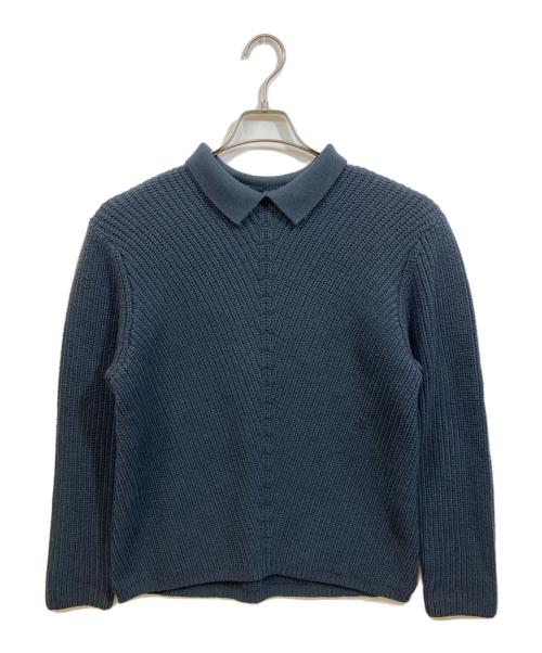 HaaT（ハート）Haat (ハート) ニットポロシャツ ネイビー サイズ:2の古着・服飾アイテム