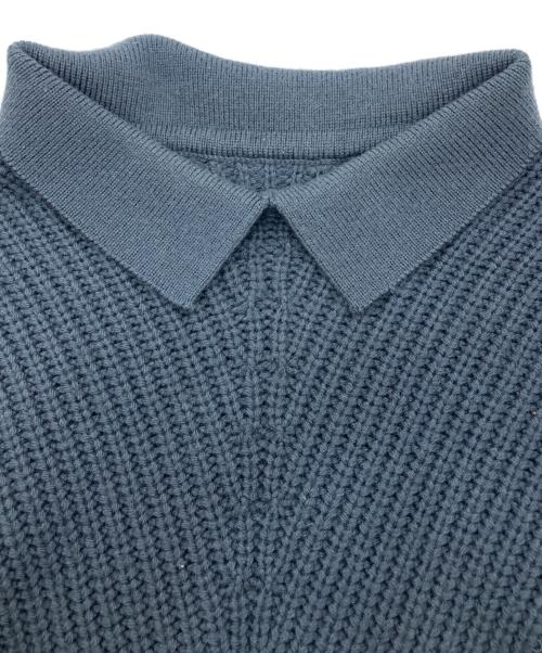 HaaT（ハート）Haat (ハート) ニットポロシャツ ネイビー サイズ:2の古着・服飾アイテム