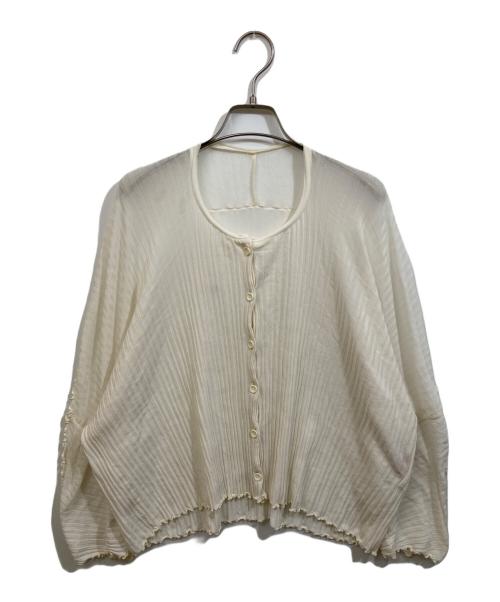 HaaT（ハート）Haat (ハート) プリーツブラウス ベージュ サイズ:2の古着・服飾アイテム