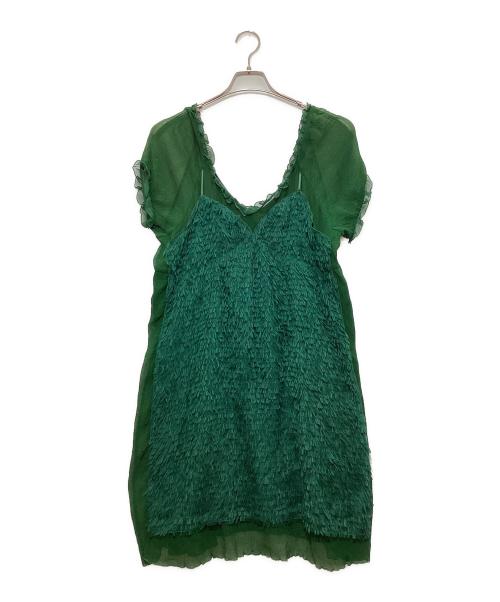 UNDERCOVERISM（アンダーカバーイズム）UNDERCOVERISM (アンダーカバーイズム) 切替ワンピース グリーン サイズ:１の古着・服飾アイテム