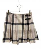 BLUE LABEL CRESTBRIDGEブルーレーベルクレストブリッジ）の古着「チェックスカート」｜アイボリー