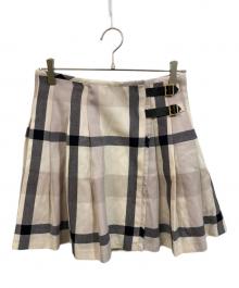 BLUE LABEL CRESTBRIDGE（ブルーレーベルクレストブリッジ）の古着「チェックスカート」｜アイボリー