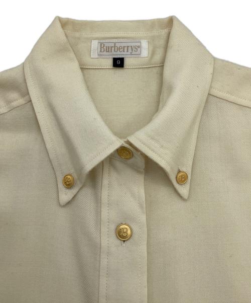 Burberry's（バーバリー）Burberry's (バーバリーズ) ウールエンブレムシャツ アイボリー サイズ:SIZE 9の古着・服飾アイテム