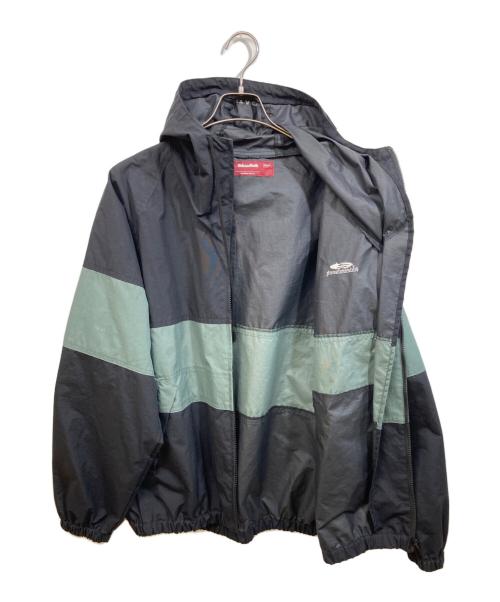 HIDE AND SEEK（ハイドアンドシーク）HIDE AND SEEK (ハイドアンドシーク) Nylon Zip Jacket ブラック×グリーン サイズ:XLの古着・服飾アイテム