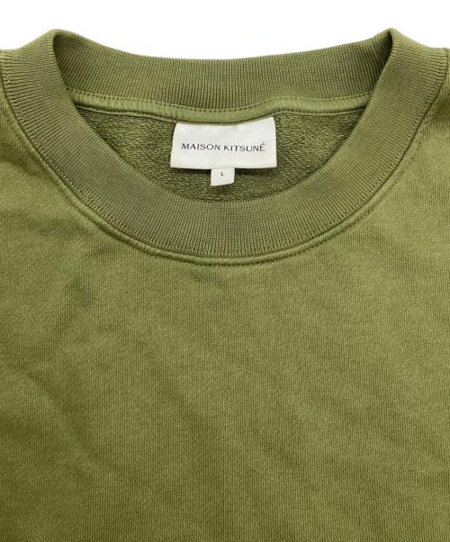 maison kitsune（メゾンキツネ）MAISON KITSUNE (メゾンキツネ) チラックススウェット カーキ サイズ:Lの古着・服飾アイテム