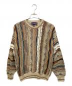 ROUNDTREE&YORKEラウンドツリーアンドヨーク）の古着「3Dニット」｜ブラウン