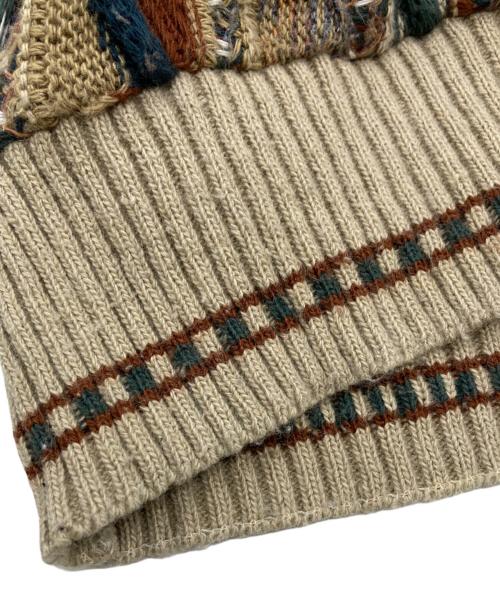 ROUNDTREE&YORKE（ラウンドツリーアンドヨーク）ROUNDTREE&YORKE (ROUNDTREE＆YORKE) 3Dニット ブラウン サイズ:Mの古着・服飾アイテム