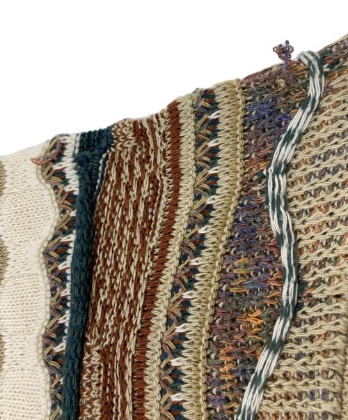 ROUNDTREE&YORKE（ラウンドツリーアンドヨーク）ROUNDTREE&YORKE (ROUNDTREE＆YORKE) 3Dニット ブラウン サイズ:Mの古着・服飾アイテム