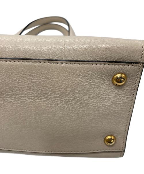 Salvatore Ferragamo（サルヴァトーレ フェラガモ）Salvatore Ferragamo (サルヴァトーレ フェラガモ) ヴァラリボンハンドバッグ ベージュの古着・服飾アイテム