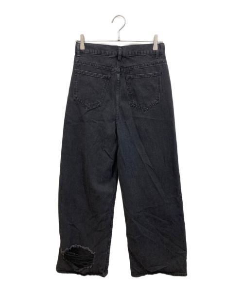 CITIZEN OF NO PLACE（シチズン オブ ノープレイス）CITIZEN OF NO PLACE (シチズン オブ ノープレイス) Ripped Detail Jeans ブラック サイズ:XSの古着・服飾アイテム