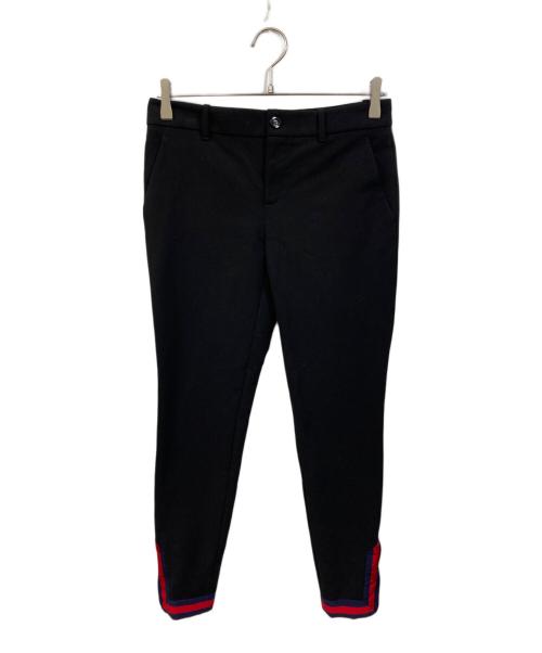 GUCCI（グッチ）GUCCI (グッチ) 裾ラインジップパンツ ブラック サイズ:38の古着・服飾アイテム